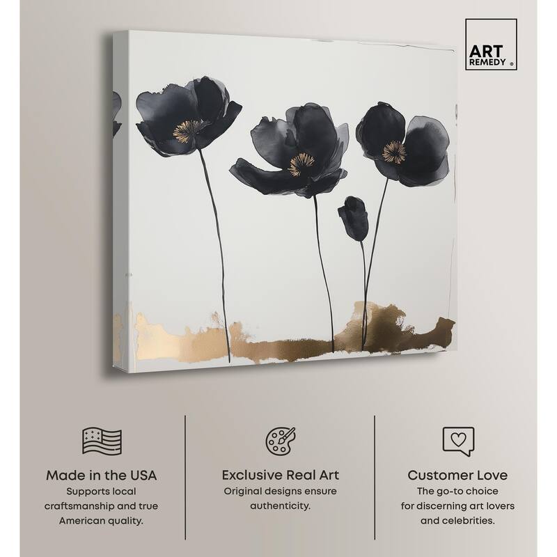 Nocturnal Flowers I Canvas by Art Remedy, Gallery Wrapped