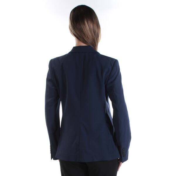 Shop Armani Womens Navy Collared Blazer Wear To Work Jacket Size