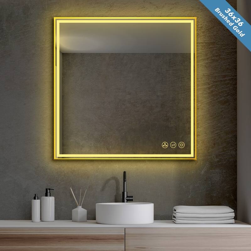 Fogless Color and Brightness Adjustable LED Mirror