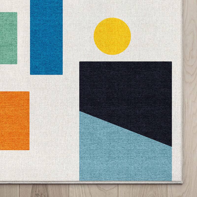 Well Woven Crayola Bright Modern Dining Bedroom Playroom Low-Pile Rug