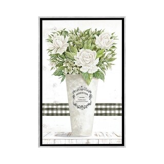 iCanvas "White Roses" by Cindy Jacobs Framed - Bed Bath & Beyond - 37674650