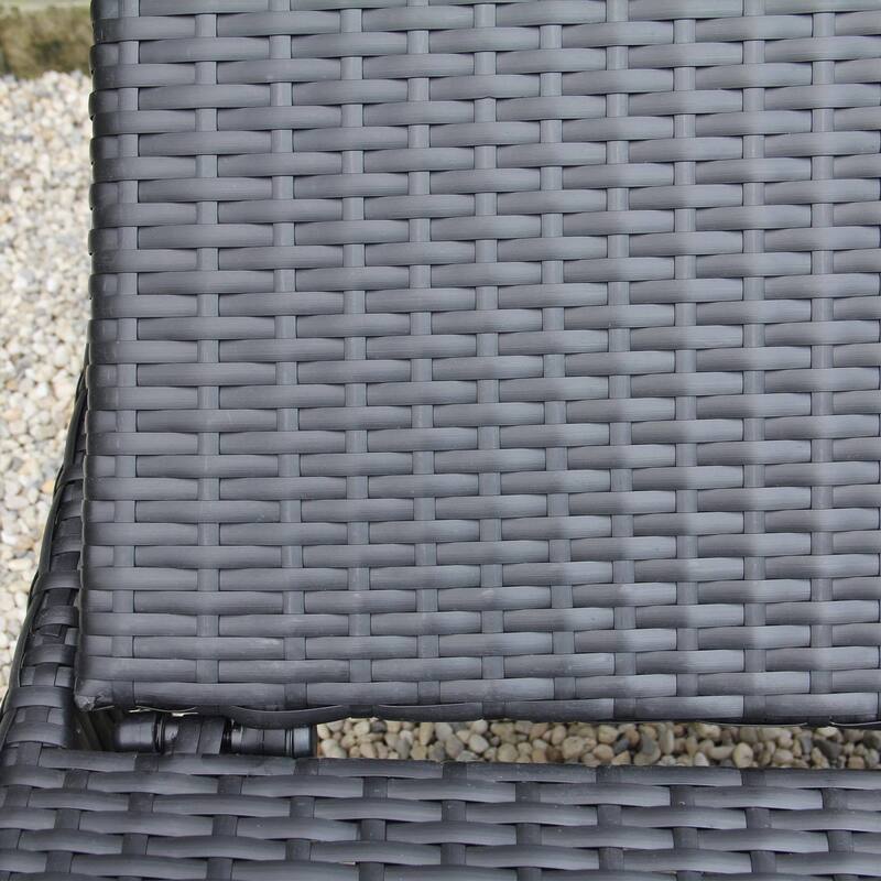 M4H Faro Recline Patio Single Chaise Lounge with 5-Position Backrest
