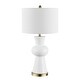 preview thumbnail 6 of 14, SAFAVIEH Lighting 30 inch Navy Lola Column Lamp (Set of 2)