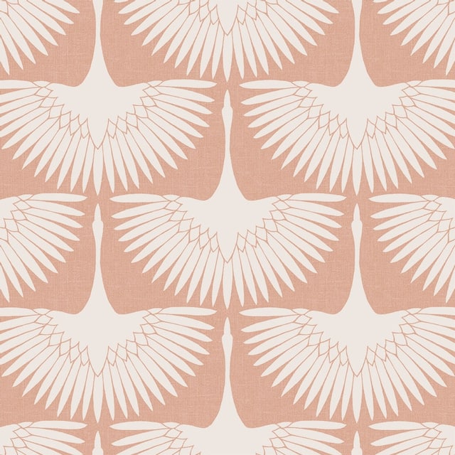 Genevieve Gorder Feather Flock Removable Peel and Stick Wallpaper - Sahara Blush