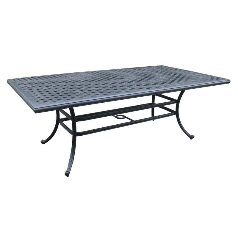 Ventura Cast Aluminum 7 Piece Rectangular Dining Set with 6 Arm Chairs
