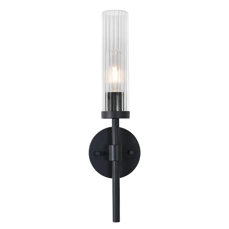 AFX Huntington 18'' Wall Sconce - Clear Ribbed Glass Shade