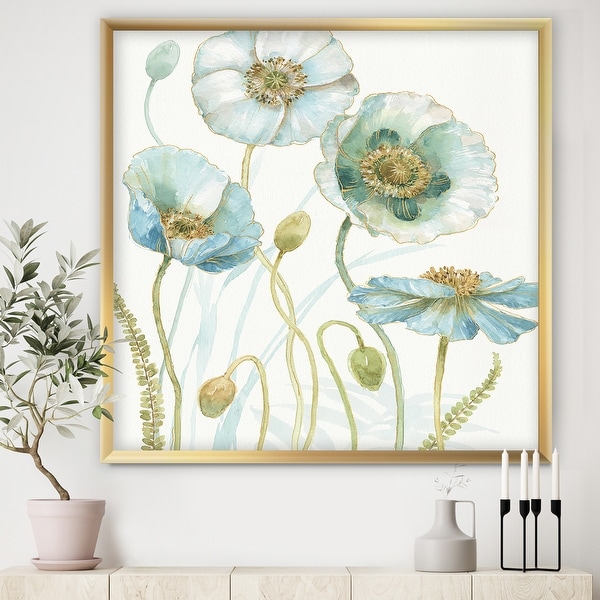 Designart 'Blue Cottage Flowers Drawing I' Farmhouse Framed Art Print. Opens flyout.