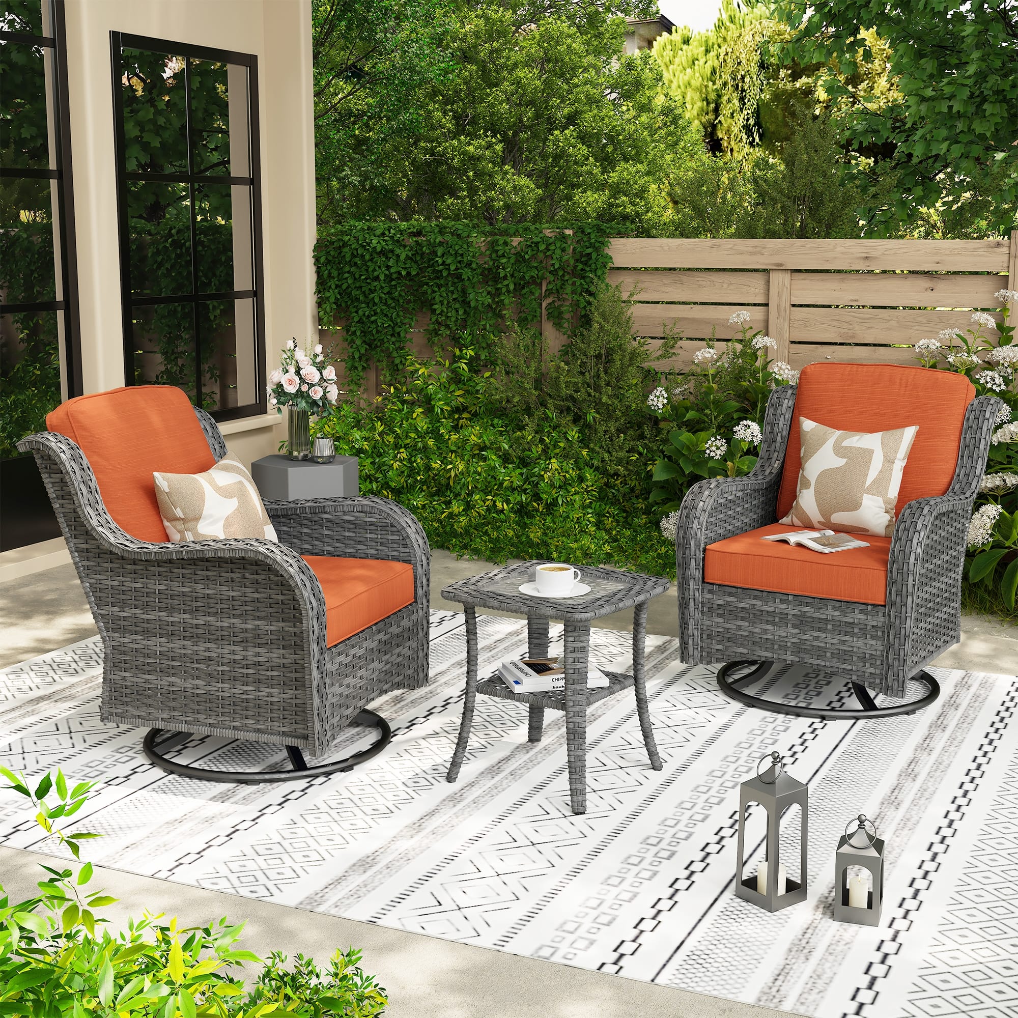 Option Red/Orange-Grey Wicker