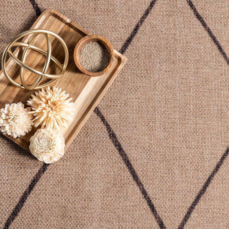 Nuloom Billy SpinClean Diamond Easy-Jute Machine Washable Area Rug