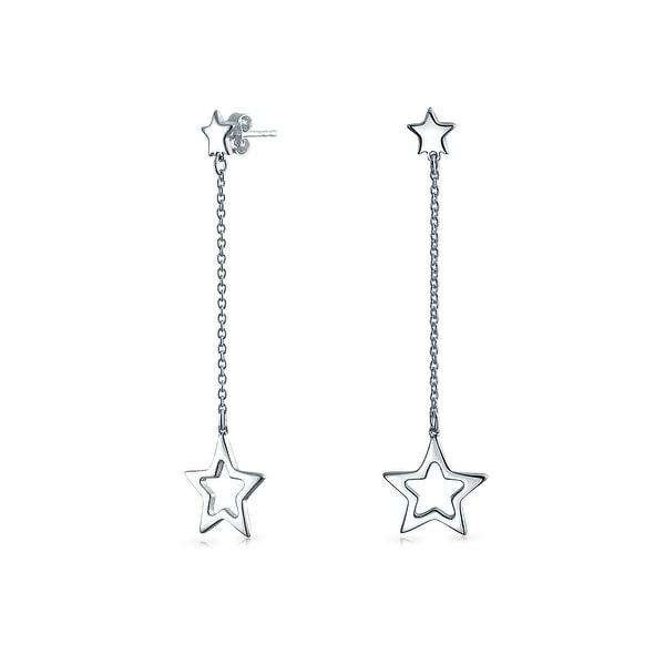 Bling Jewelry Patriotic Open Star Dangle Earrings 925 Sterling Bling Jewelry Patriotic Open Star Dangle Earrings 925 Sterling Silver