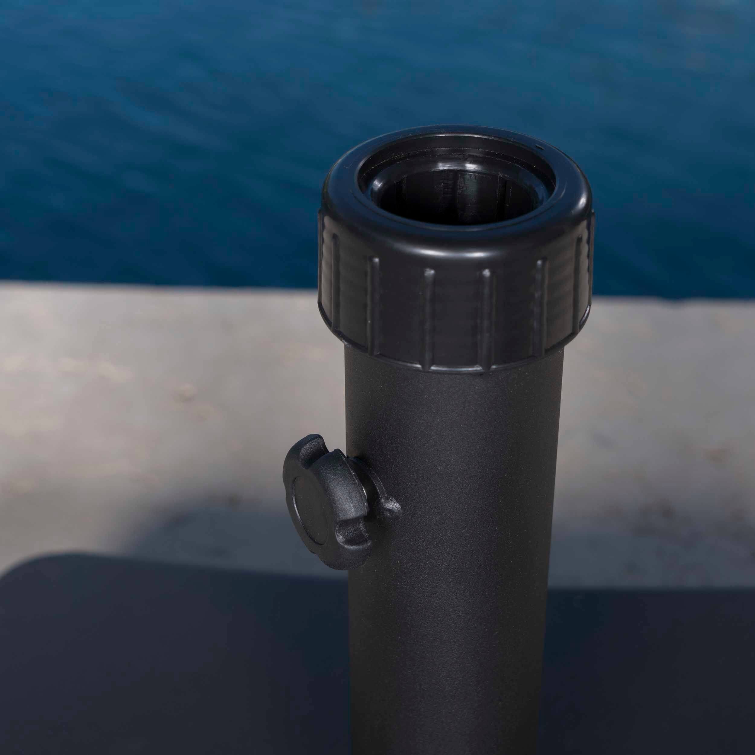 Hexagon 66pound Black Umbrella Base by Christopher Knight Home Bed