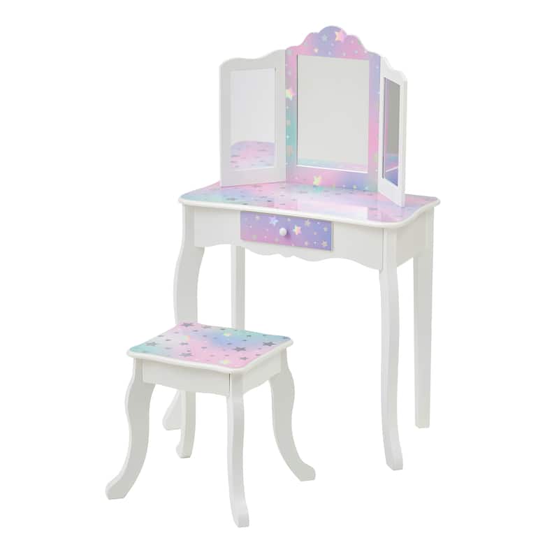 Teamson Kids' Gisele Fashion Giraffe Print Play Vanity Set