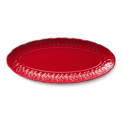 Certified International Provence Embossed Fish Platter. - 18"W x 7.5"D x 1.25"H