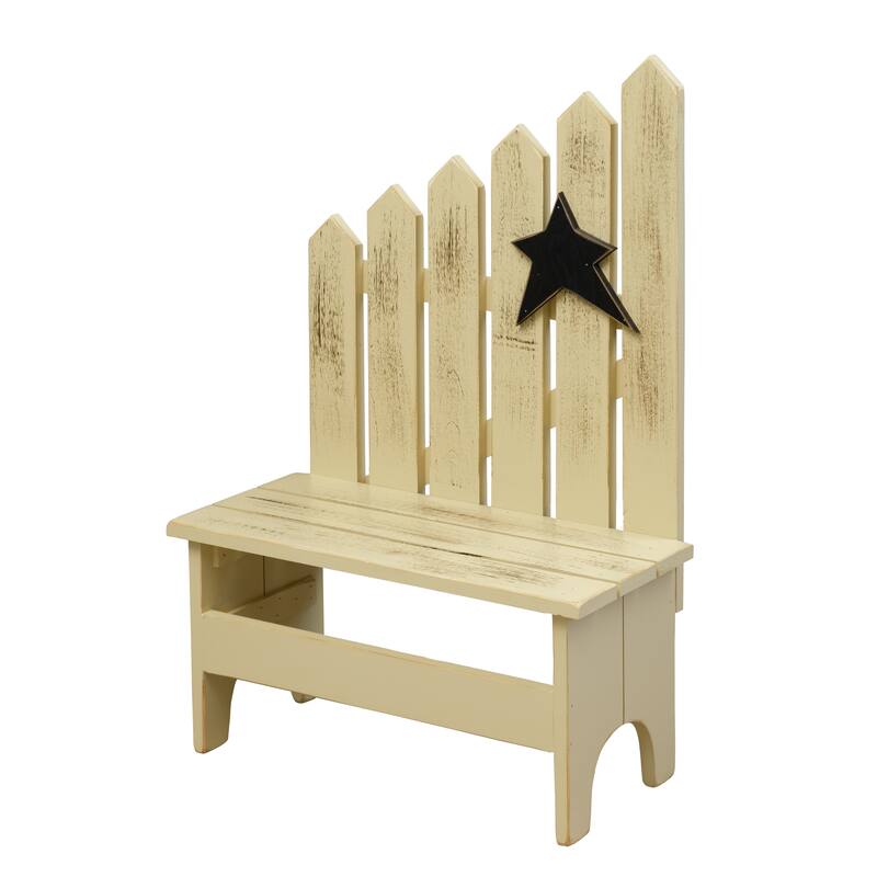 Country-Style Picket Bench - Whole Wheat Beige