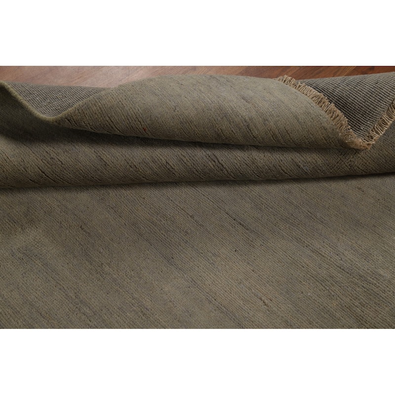 Hand Knotted Oriental 100% Wool Carpet Modern Modern Beige & Ivories Gabbeh Area Rug - 5' 10'' X 4' 3''