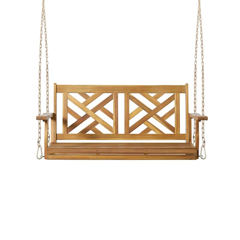 Acacia Wood Porch Swing