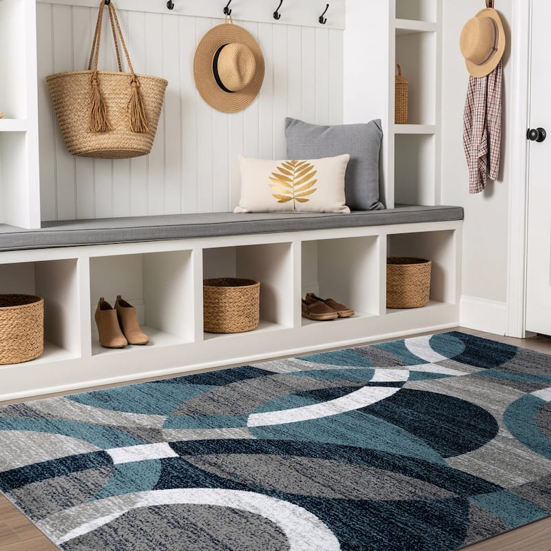World Rug Gallery Geometric Circles Area Rug
