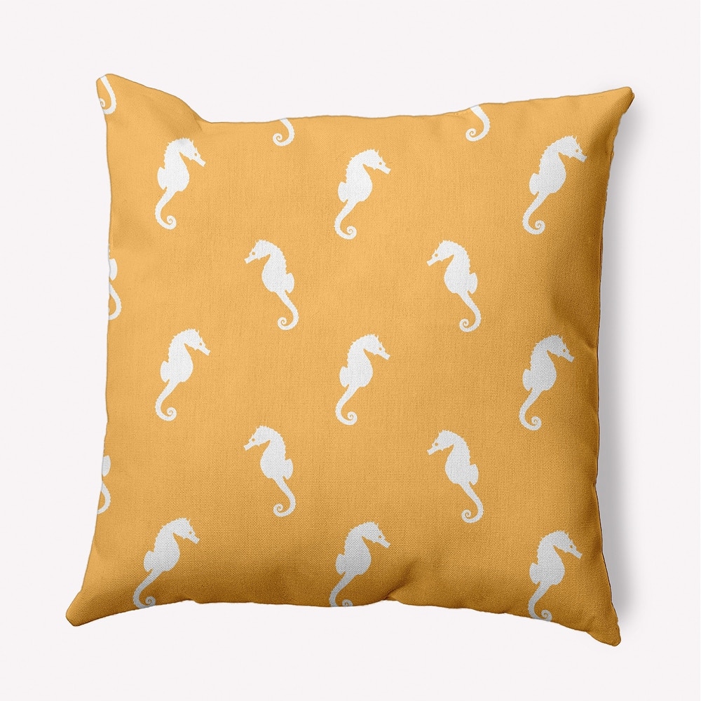 Sea Horses Polyester Indoor/Outdoor Pillow