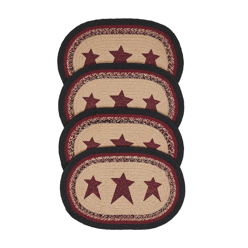 Connell Oval Placemat Stencil Stars 10x15