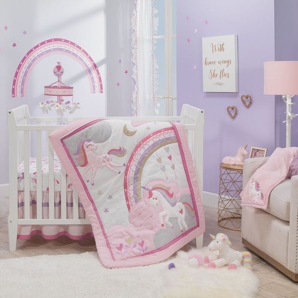 unicorn crib bedding set