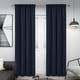 preview thumbnail 51 of 85, Deconovo Solid Rod Pocket Curtain Panel Pair, Set of 4 Panels 38x84 Inch - Navy Blue
