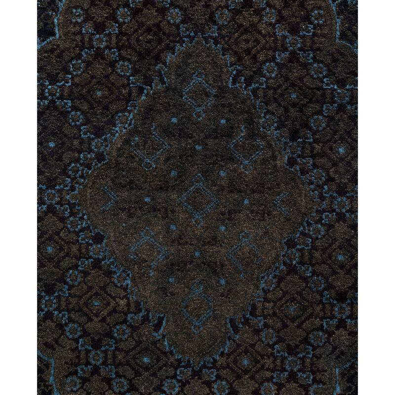 Overdyed One-of-a-Kind Hand-Knotted Area Rug - Black - 6' 0" x 9' 3"
