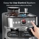 preview thumbnail 2 of 6, 20 BAR Semi-Automatic Espresso Machine with Built-in Grinder Milk Steamer