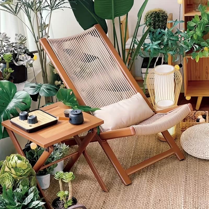 Contemporary Foldable Recliner Chair with Cushion