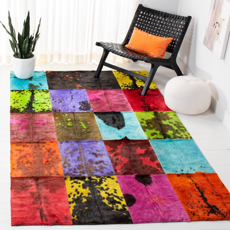 SAFAVIEH Handmade Studio Leather Terza Modern Leather Rug