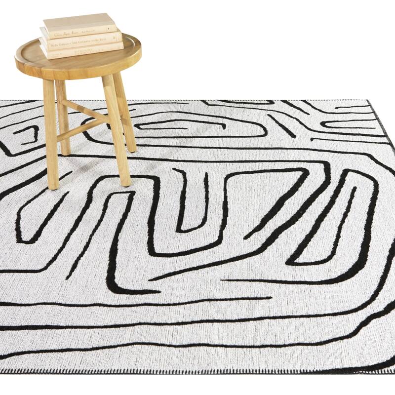 Lux Abstract Modern Indoor/Outdoor Area Rug