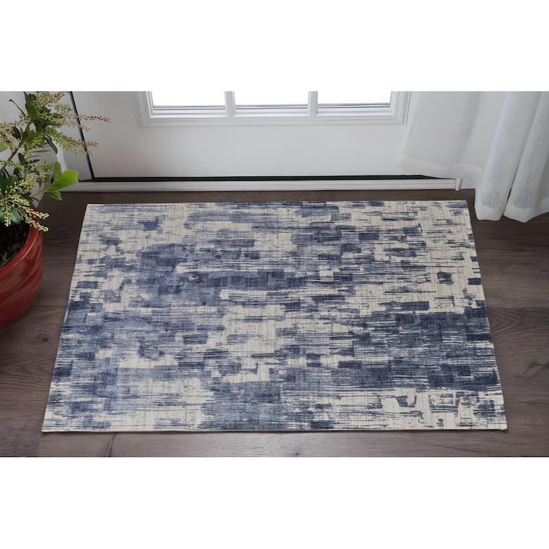 HomeRoots Abstract Casual Rectangle Area Rug - 60 in. x 36 in. x 0.39 in. - 60 in. x 36 in.  x 0.39 in.
