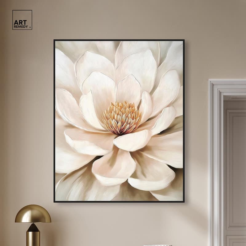 Golden Heart Canvas by Art Remedy