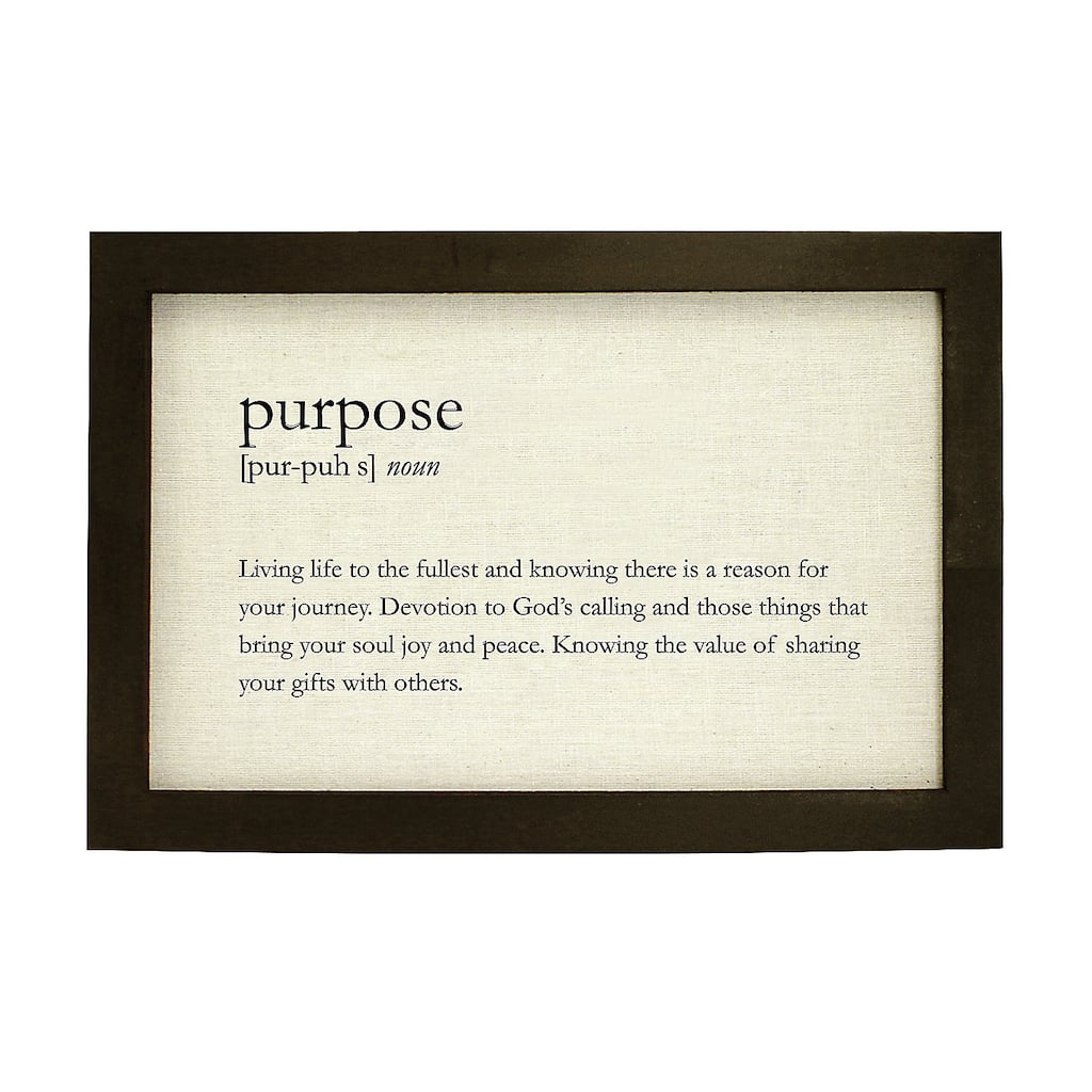 Purpose Definition Print, Home Decor, 1 Piece