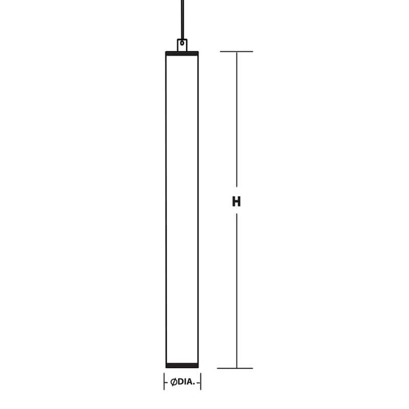 Caden 36-inch LED Pendant with White Acrylic