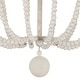 preview thumbnail 19 of 29, Cauhu 4-light Farmhouse Coastal Beaded Empire Chandelier for Dining Room - 16'' W x 16'' D x 27'' H