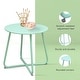 preview thumbnail 8 of 17, Portable Steel Outdoor Patio Round Side Table Weather Resistant Round Table