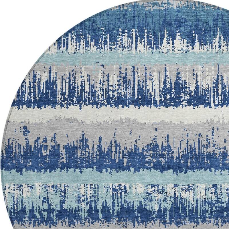 HomeRoots Striped Transitional Rectangle Outdoor Rug