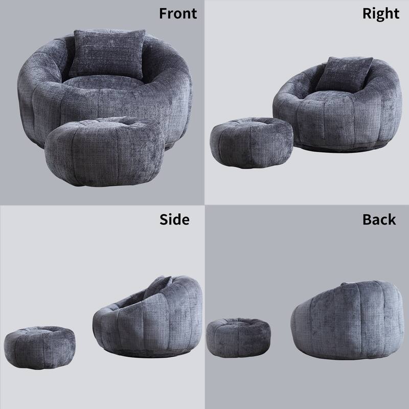 Bean Bag Chairs With Ottoman for Living Room