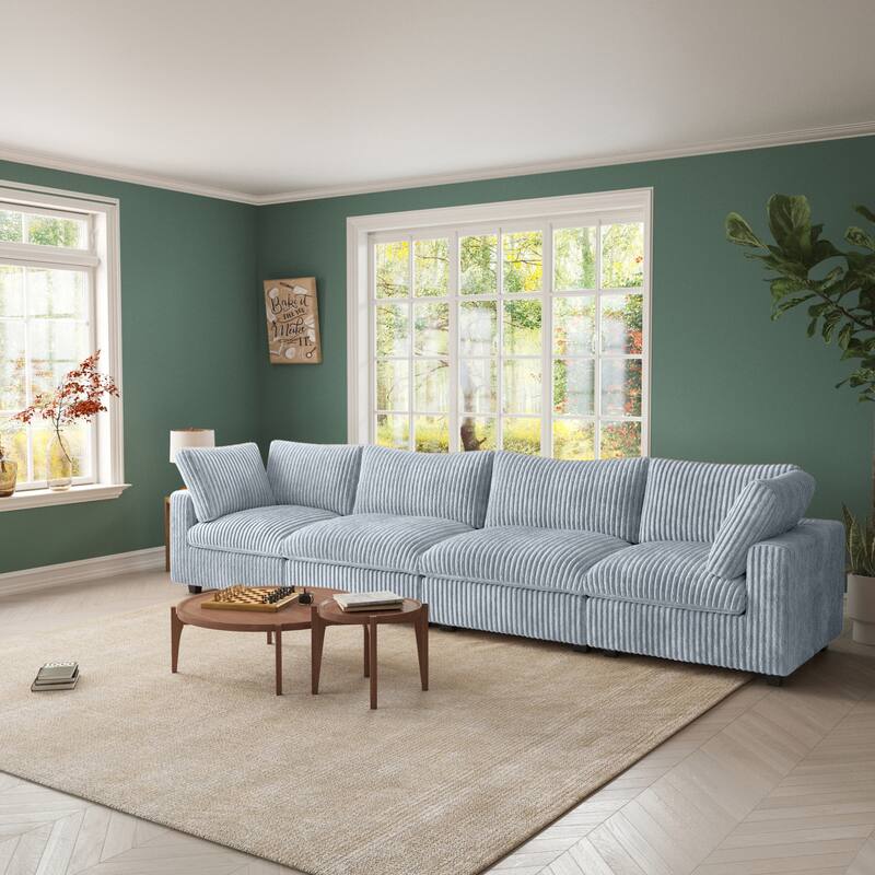 157.48" Oversized Cloud Couch, Modular Sectional Sofa Couch for Living Room