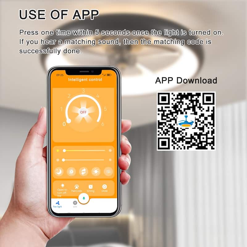Ceiling Fan with Lights Dimmable LED Modern Ceiling Fan With Light
