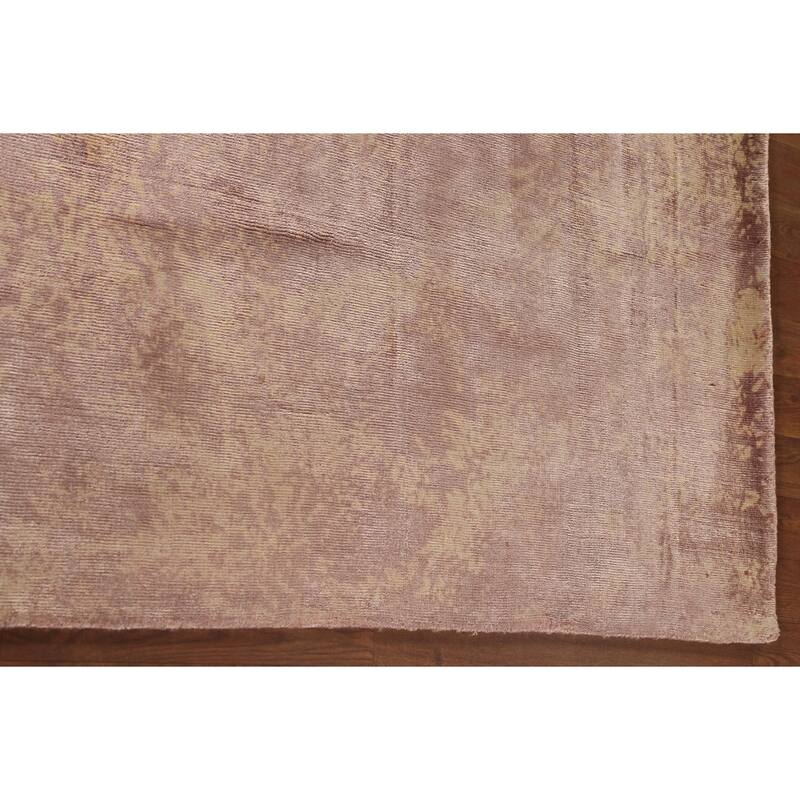 Modern Abstract Indian Area Rug Handmade Wool Carpet - 6'8"x 9'10"