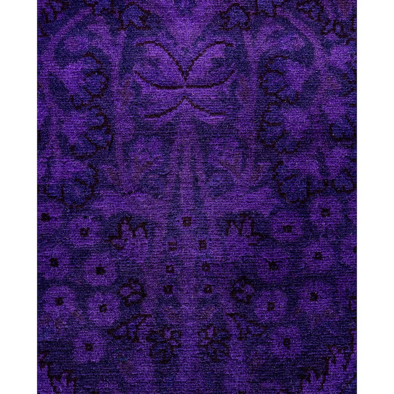 Overdyed One-of-a-Kind Hand-Knotted Area Rug - Purple - 3' 1" x 5' 2"