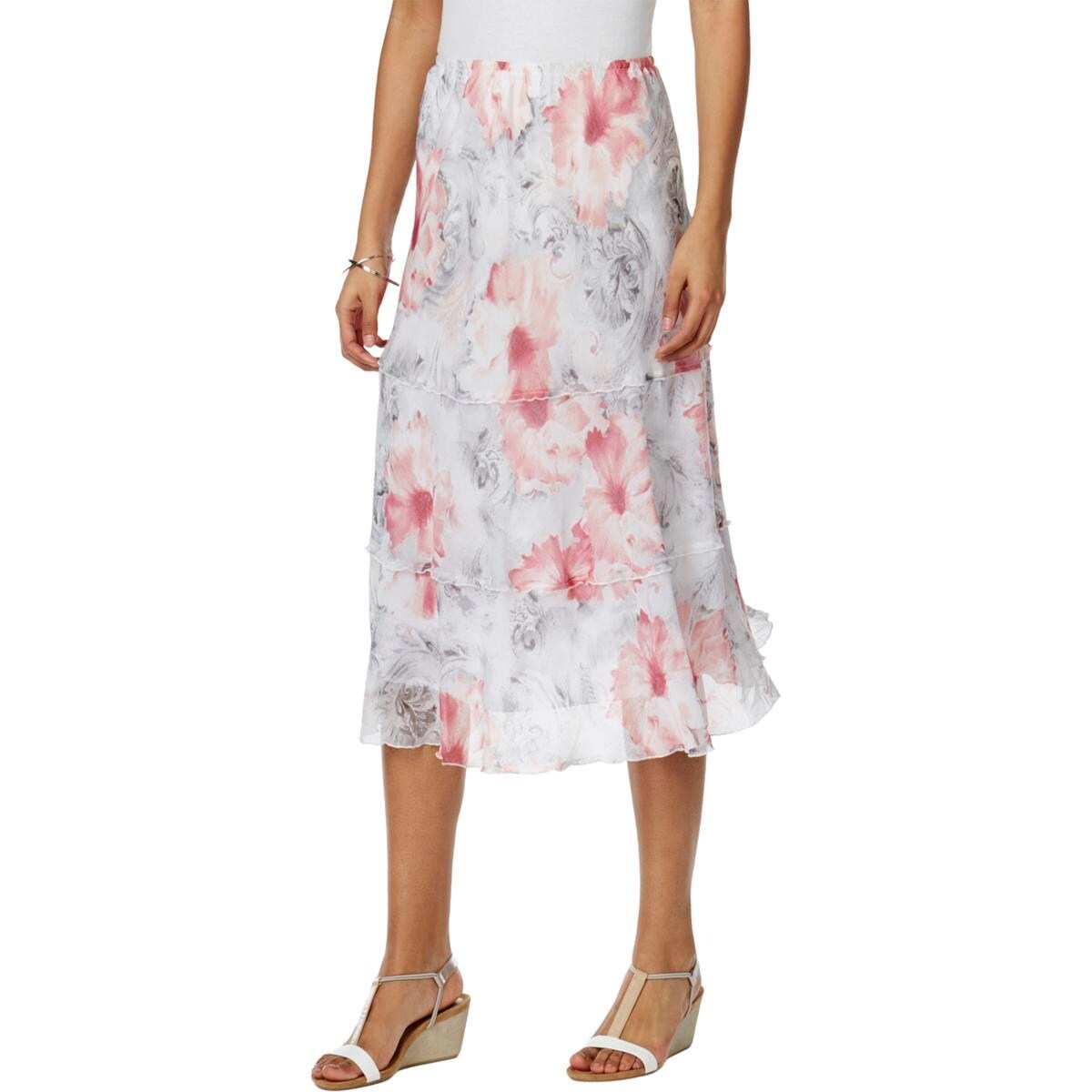 Shop Alfred Dunner Womens Petites Maxi Skirt Tiered Printed - Overstock -  21884914