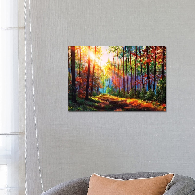 iCanvas "Amazing Autumn Forest In Morning Sunlight." by Valery Rybakow Canvas Print - 18x26x1.5