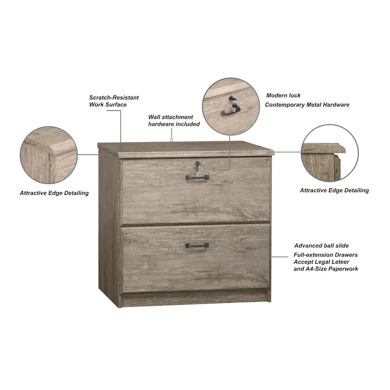 Saint Birch Honduras 2 Drawer Lateral Filing Cabinet