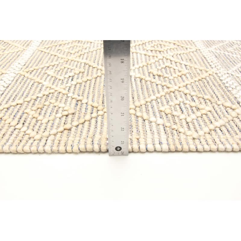 ECARPETGALLERY Braid weave Sienna Cream Wool Rug - 5'0 x 8'0