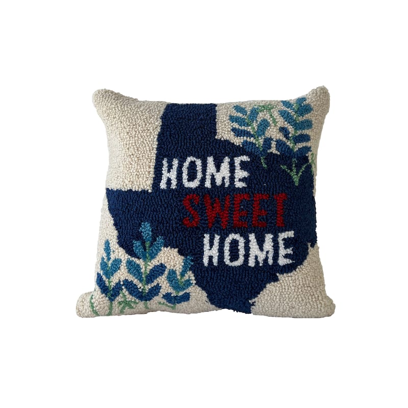 Home Sweet Home Texas Hook Pillow, 16x16"
