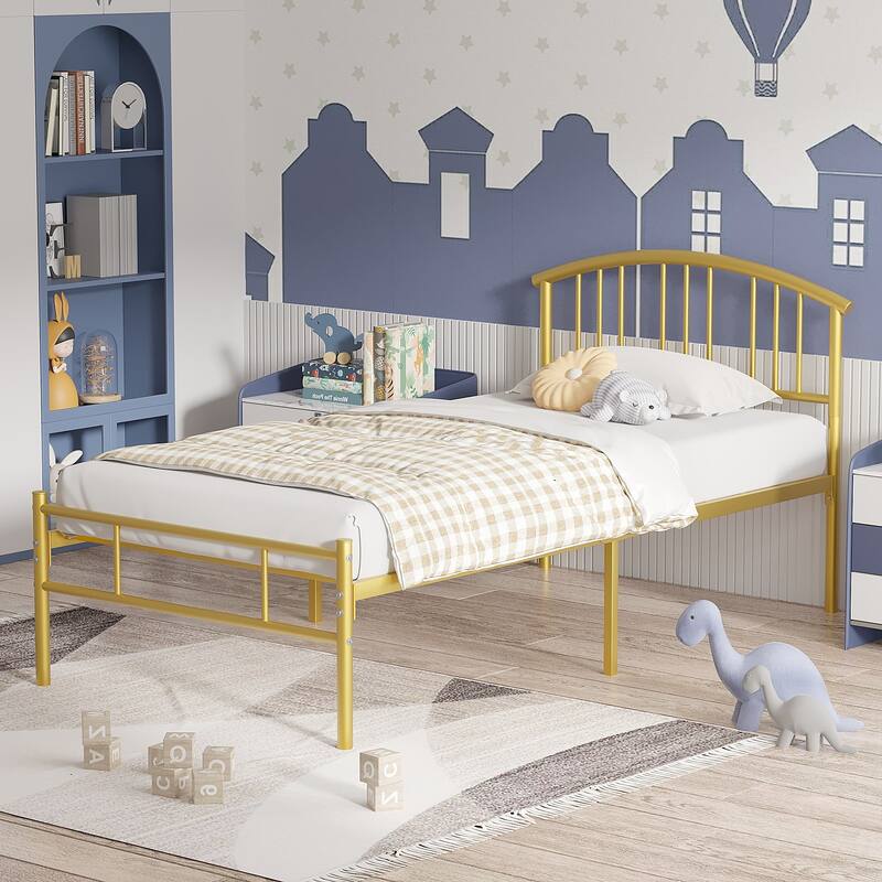 VECELO Bed Frame with Headboard & Metal Slat,Easy Set up- Twin/Full/QueenSize Bed