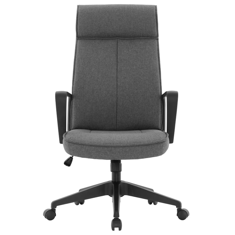 High-Back Leather/Polyester Office Chair Adjustable Height Swivel & Tilt Aiaria Series - N/A