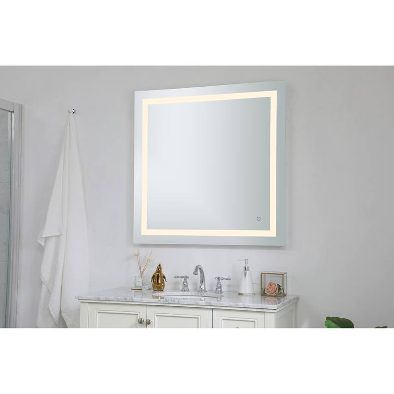 Elegant Lighting Helios 36" Square Frameless Wall Mounted Lighted